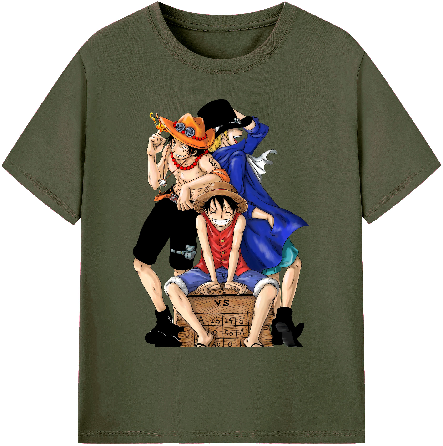 ワンピース モンキー・D・ルフィ ONE PIECE Monkey D. Luffy 綿100％ メンズ半袖Tシャツ｜肌触りやわらか＆通気性